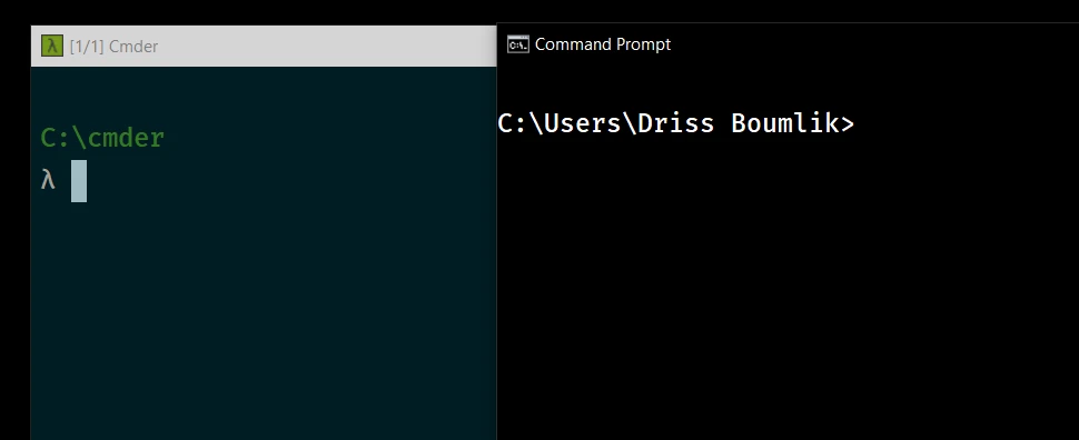 Cmder vs Cmd