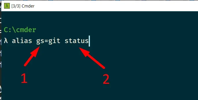 Create cmder alias